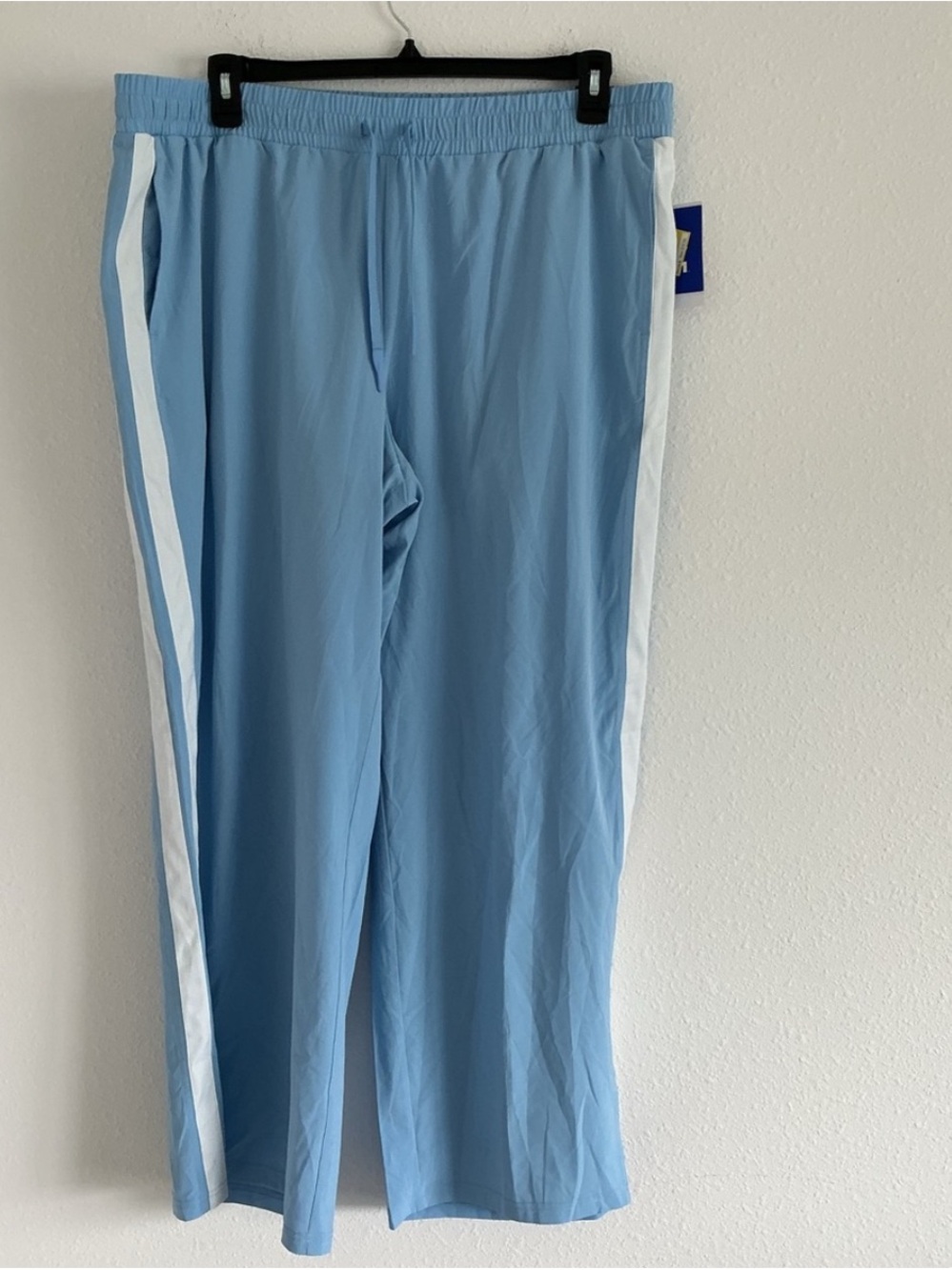 JoyLab Light Blue Wide-Leg Track Pants with Side Stripe - Picture 5 of 8